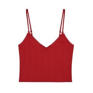Cou Cou Intimates The Cami Crop in Red